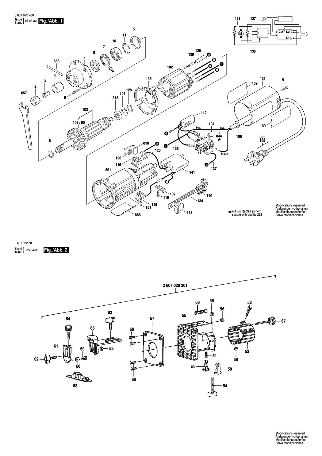 Bosch GKF 600 CE / 0601622700 / EU 230 Volt Spare Parts