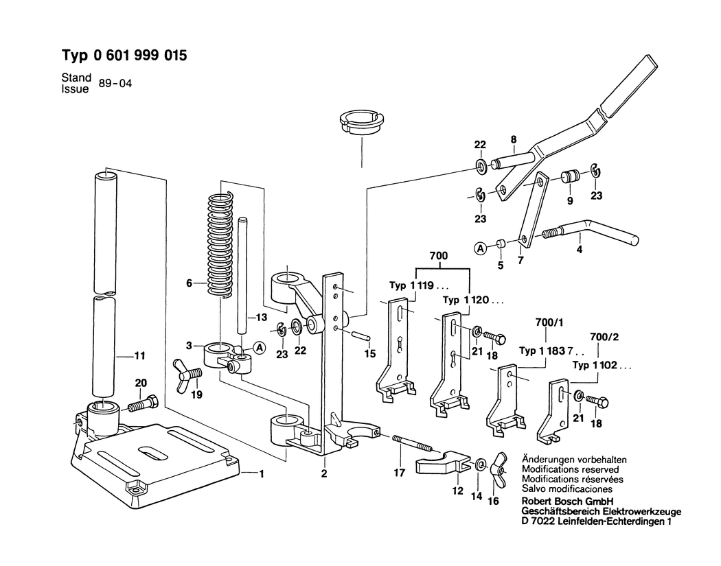 Bosch ---- / 0601999015 / --- Spare Parts