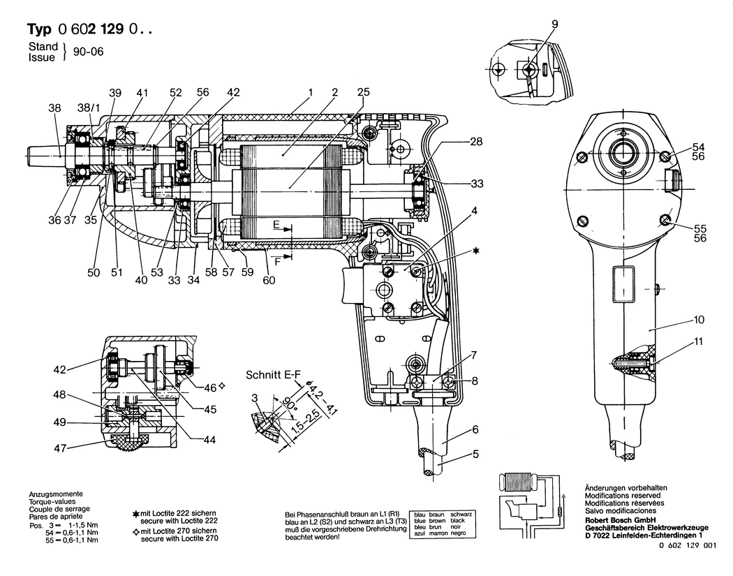 Bosch ---- / 0602129001 / --- 265 Volt Spare Parts