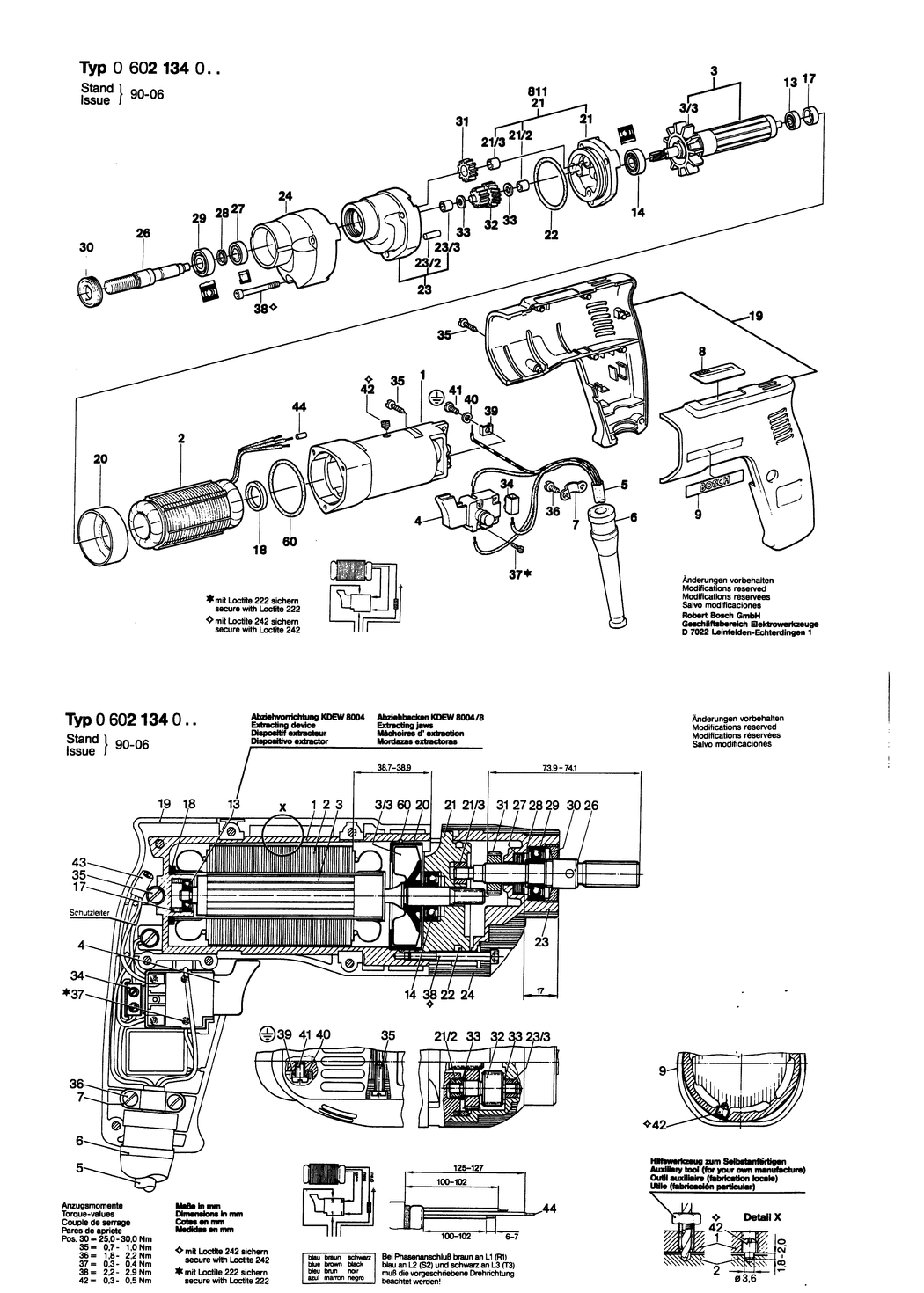 Bosch GR.57 / 0602134004 / --- 135 Volt Spare Parts
