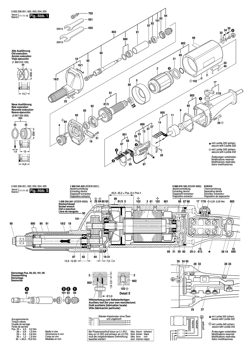 Bosch ---- / 0602208002 / --- 135 Volt Spare Parts