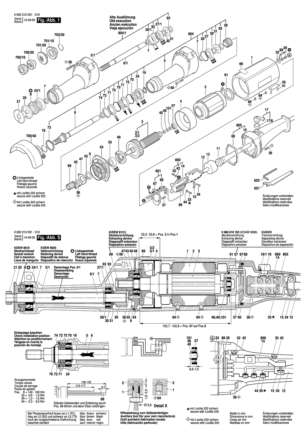 Bosch ---- / 0602212004 / --- 135 Volt Spare Parts