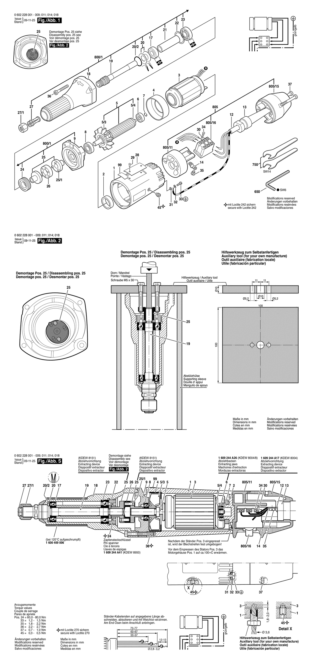 Bosch ---- / 0602228002 / --- 265 Volt Spare Parts