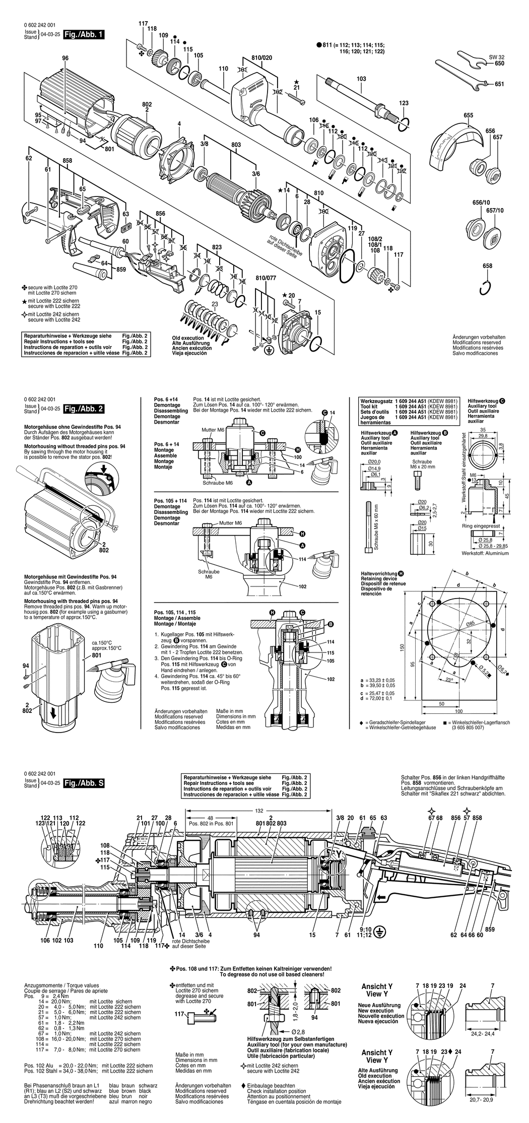 Bosch 2 242 / 0602242005 / --- 135 Volt Spare Parts