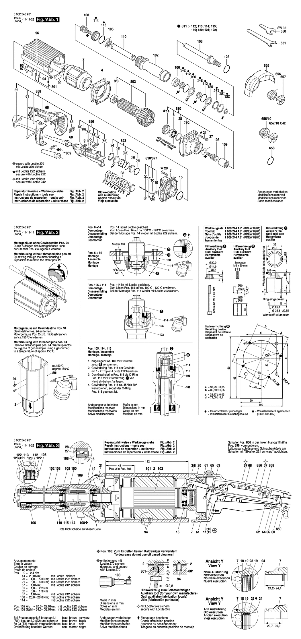 Bosch ---- / 0602243201 / --- 265 Volt Spare Parts