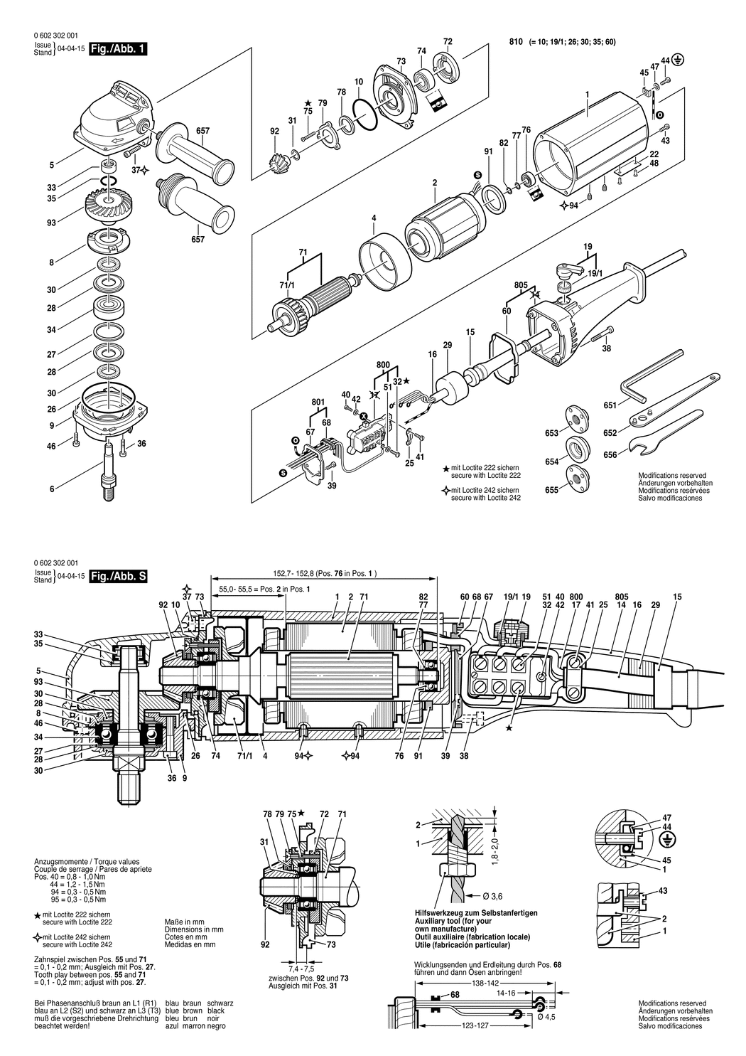 Bosch ---- / 0602302007 / --- 135 Volt Spare Parts