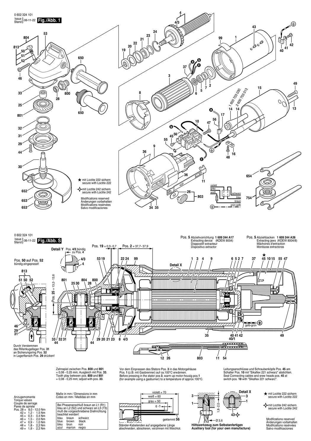 Bosch ---- / 0602324125 / --- 135 Volt Spare Parts