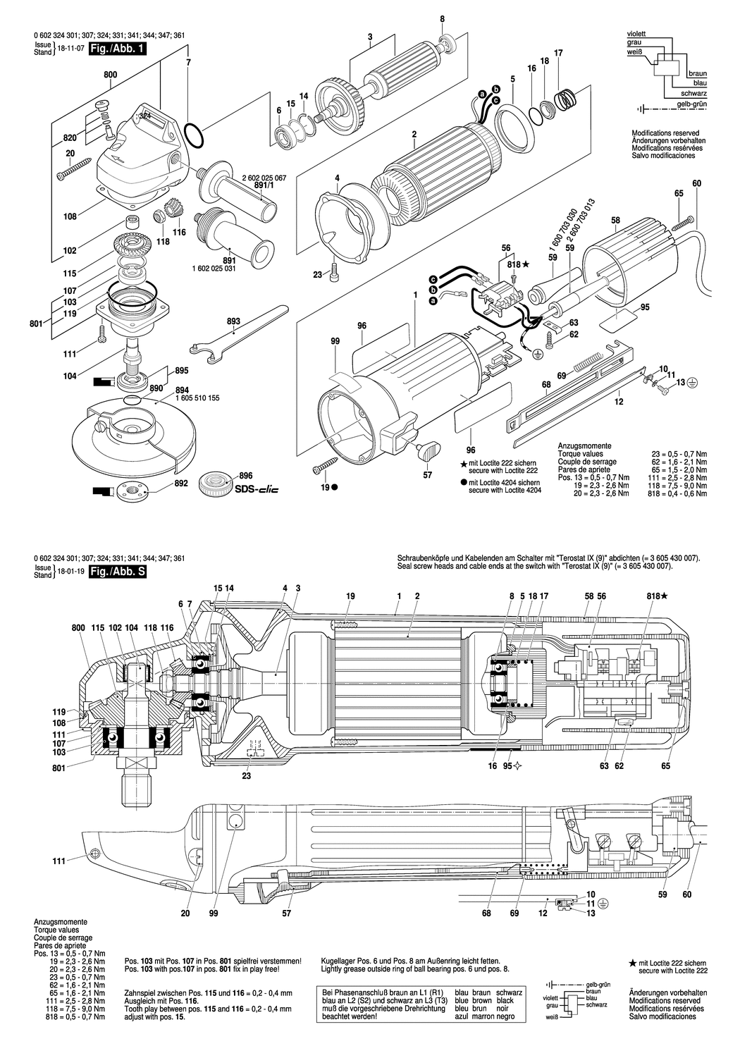 Bosch ---- / 0602324301 / --- 265 Volt Spare Parts