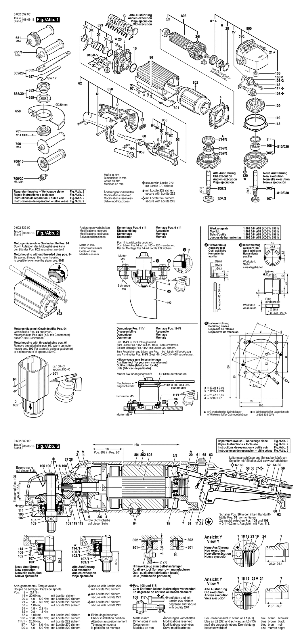 Bosch ---- / 0602332001 / --- 265 Volt Spare Parts