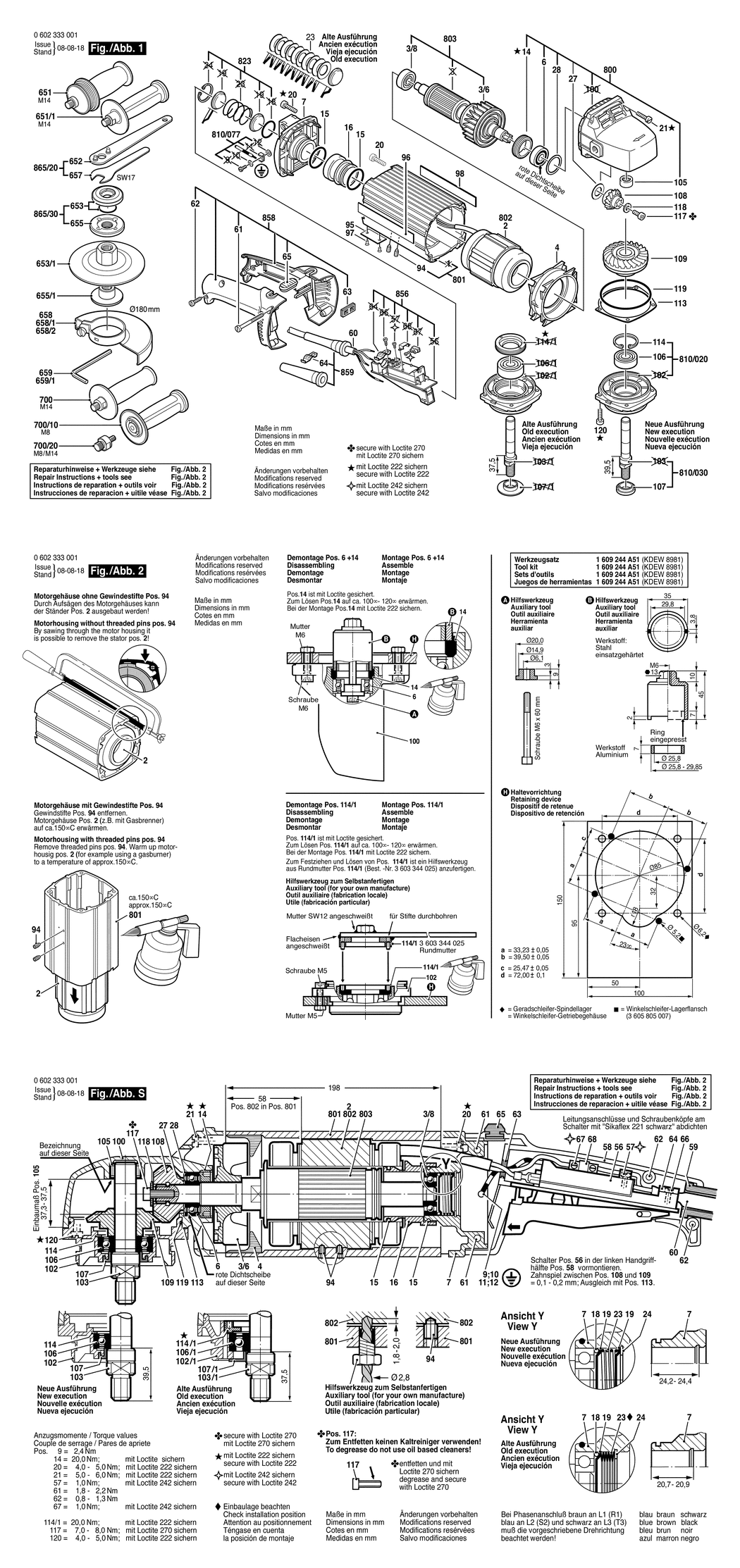 Bosch ---- / 0602333087 / --- 220 Volt Spare Parts