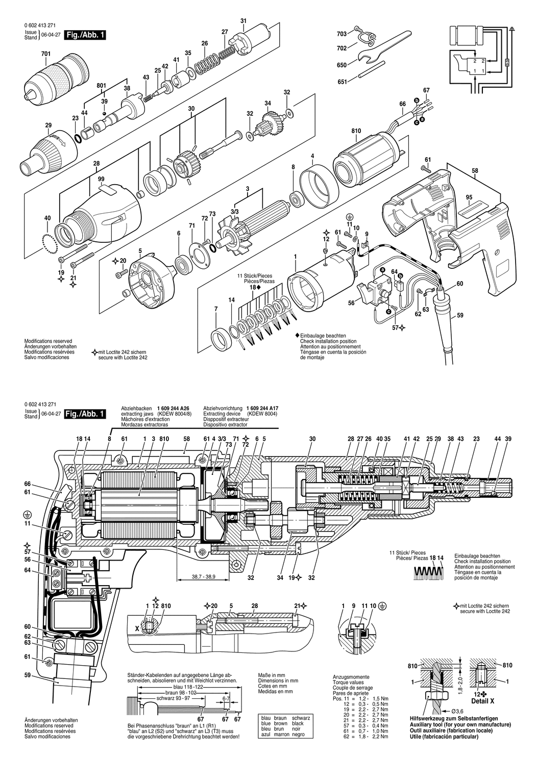 Bosch ---- / 0602413274 / --- 135 Volt Spare Parts