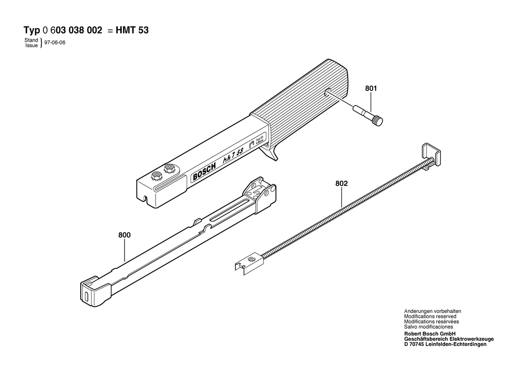 Bosch HMT 53 / 0603038002 / --- Spare Parts