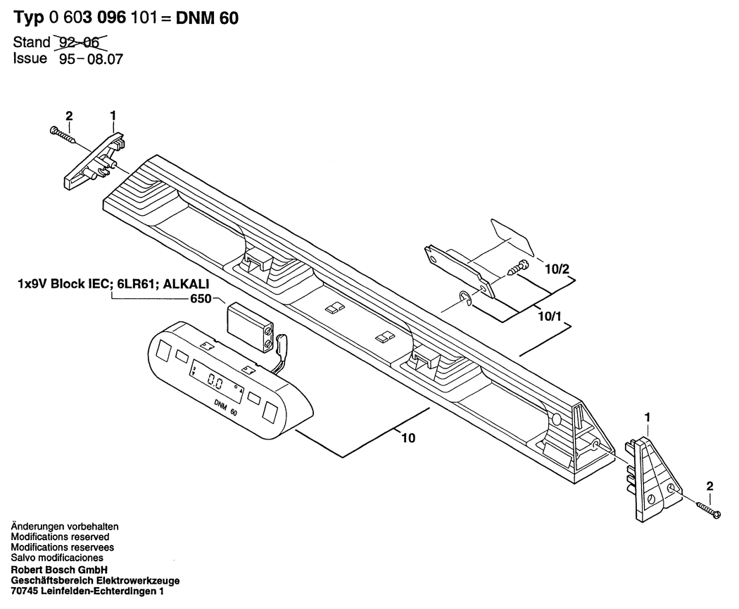 Bosch DNM 60 / 0603096101 / --- Spare Parts