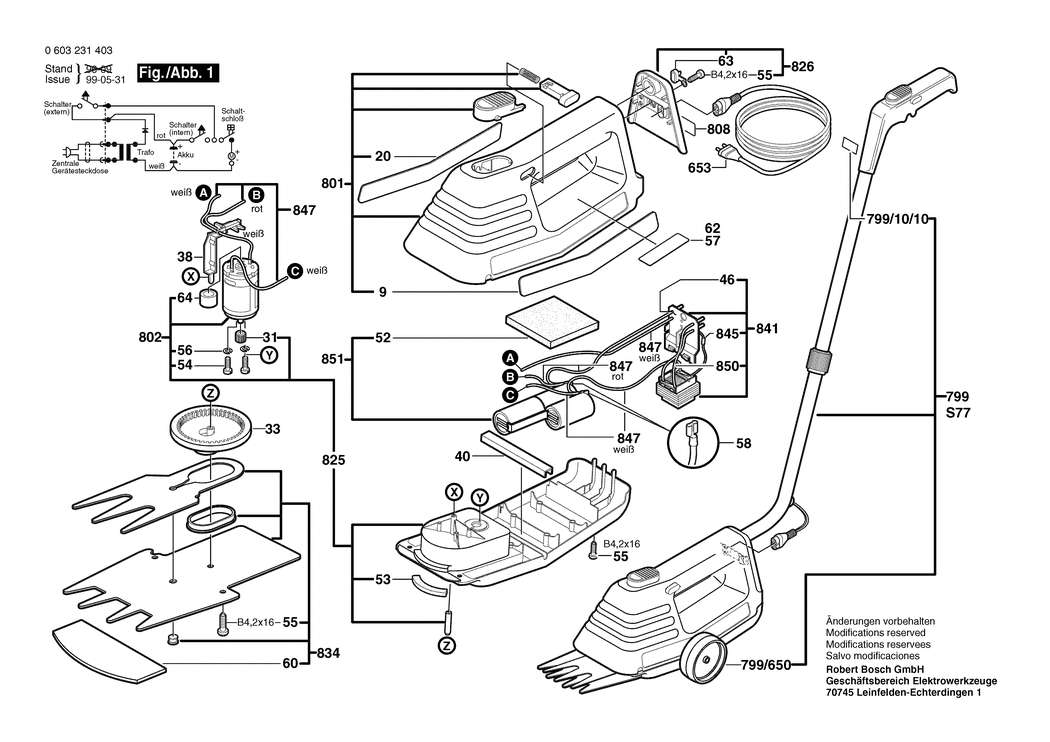 Bosch AGS 8 / 0603231403 / EU 230 Volt Spare Parts