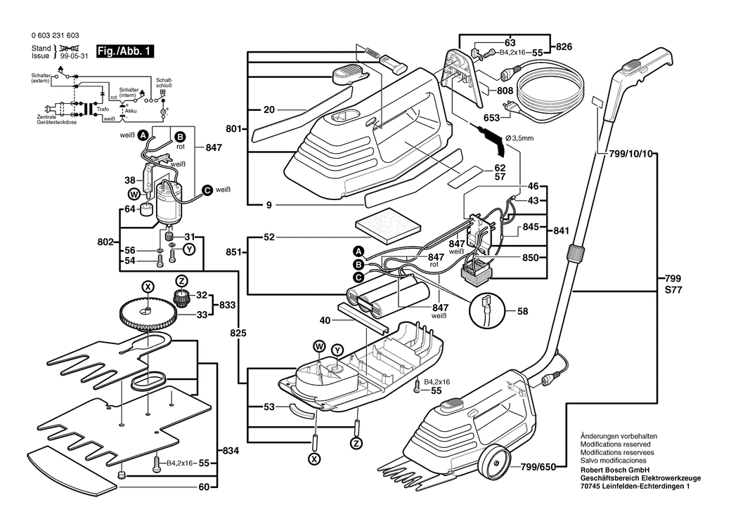 Bosch AGS 10-6 / 0603231648 / F 230 Volt Spare Parts