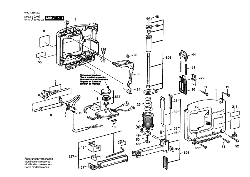 Bosch PTK 14 E / 0603265242 / GB 240 Volt Spare Parts