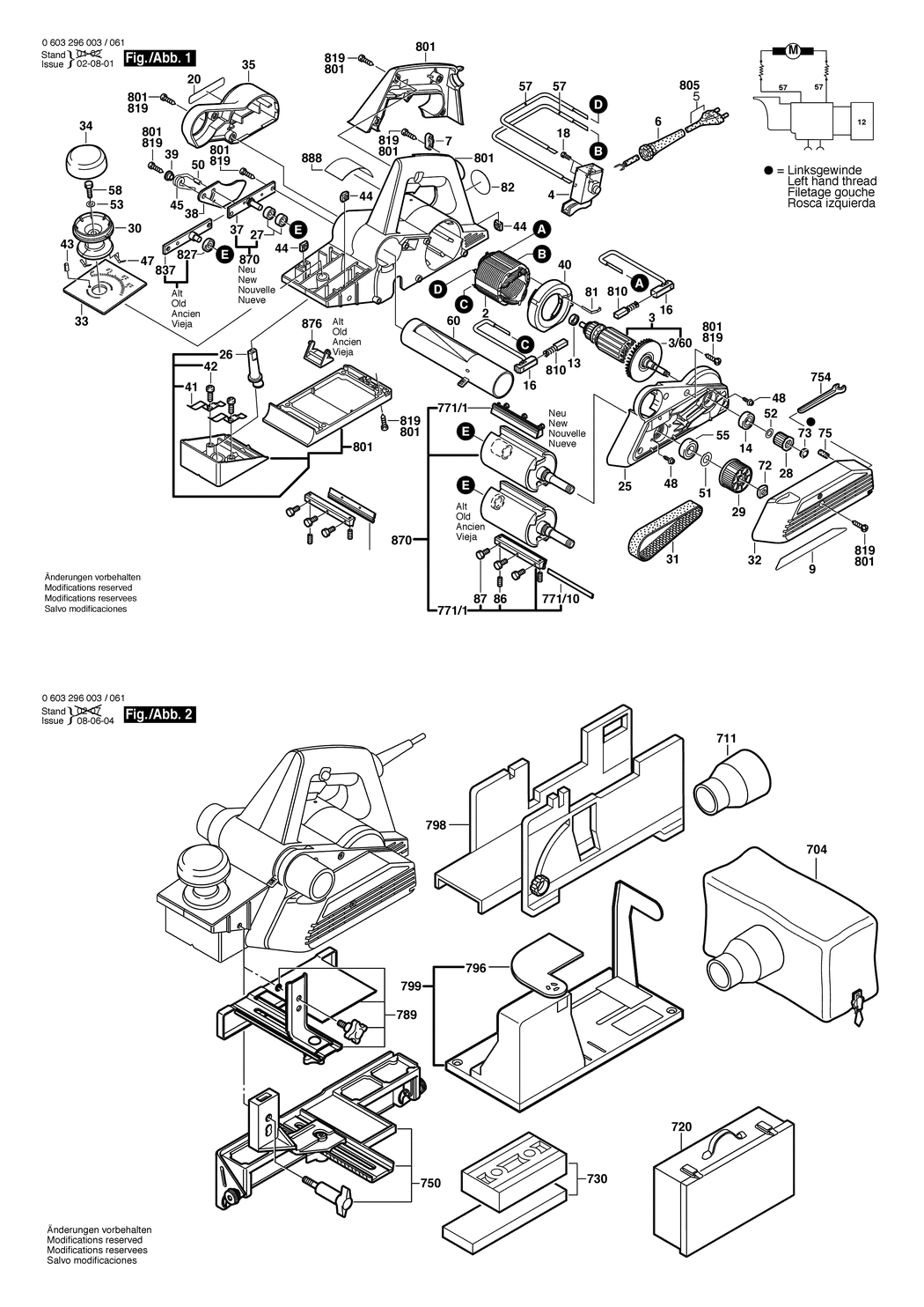 Bosch PHO 25-87 / 0603296050 / I 230 Volt Spare Parts