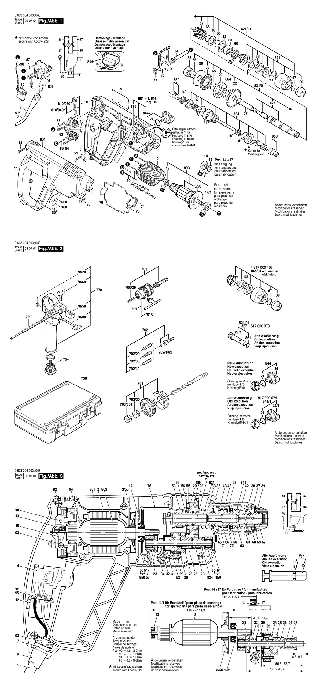 Bosch PBH 160 / 0603304060 / EU 230 Volt Spare Parts