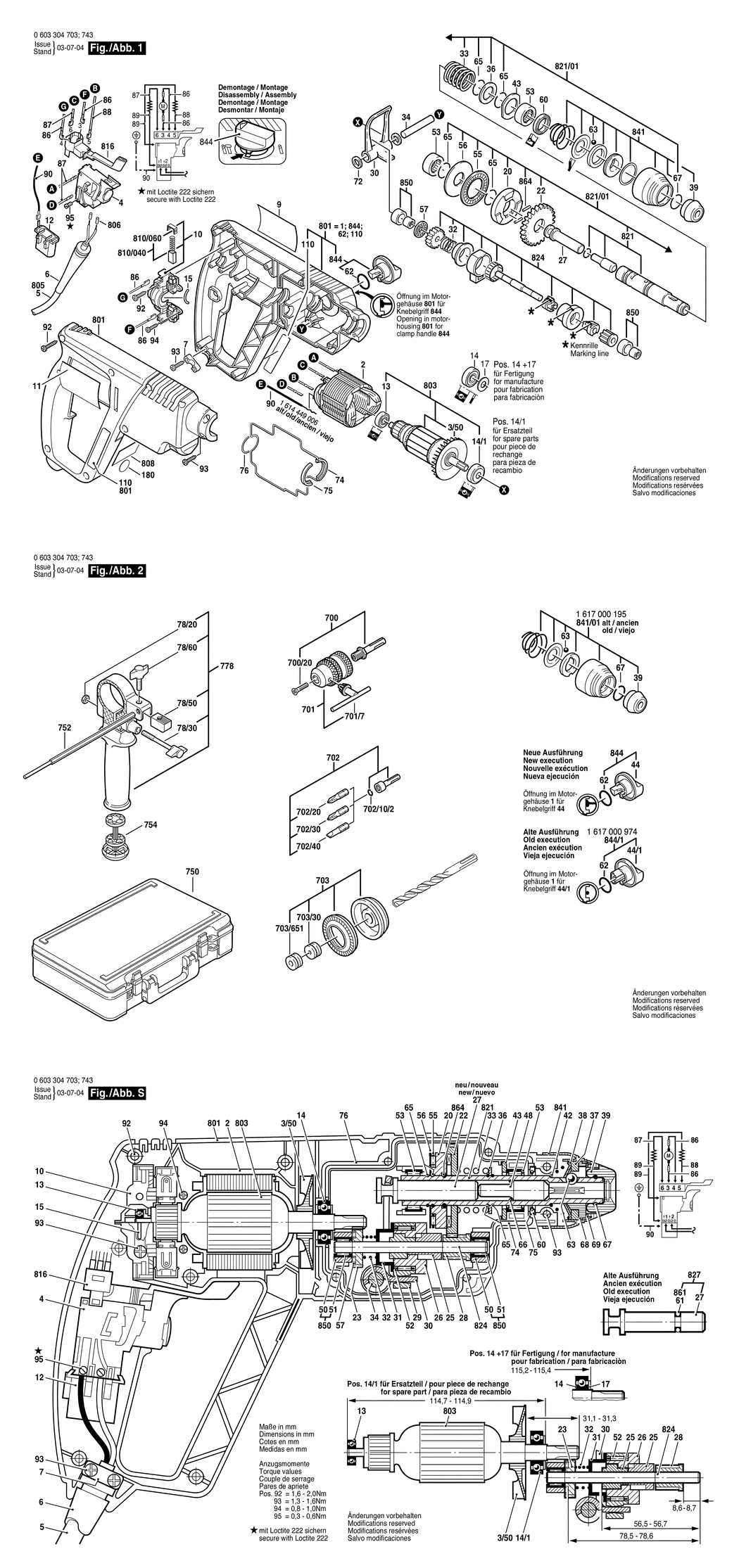 Bosch PBH 160 R / 0603304732 / CH 230 Volt Spare Parts