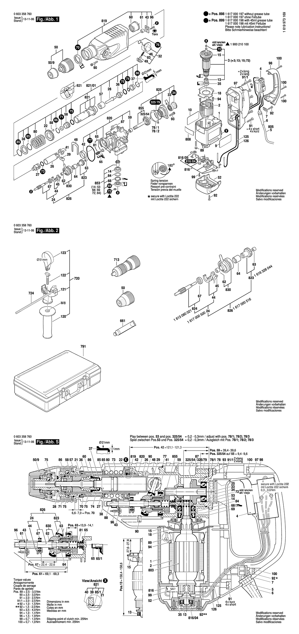 Bosch PBH 300 E / 0603358760 / EU 230 Volt Spare Parts