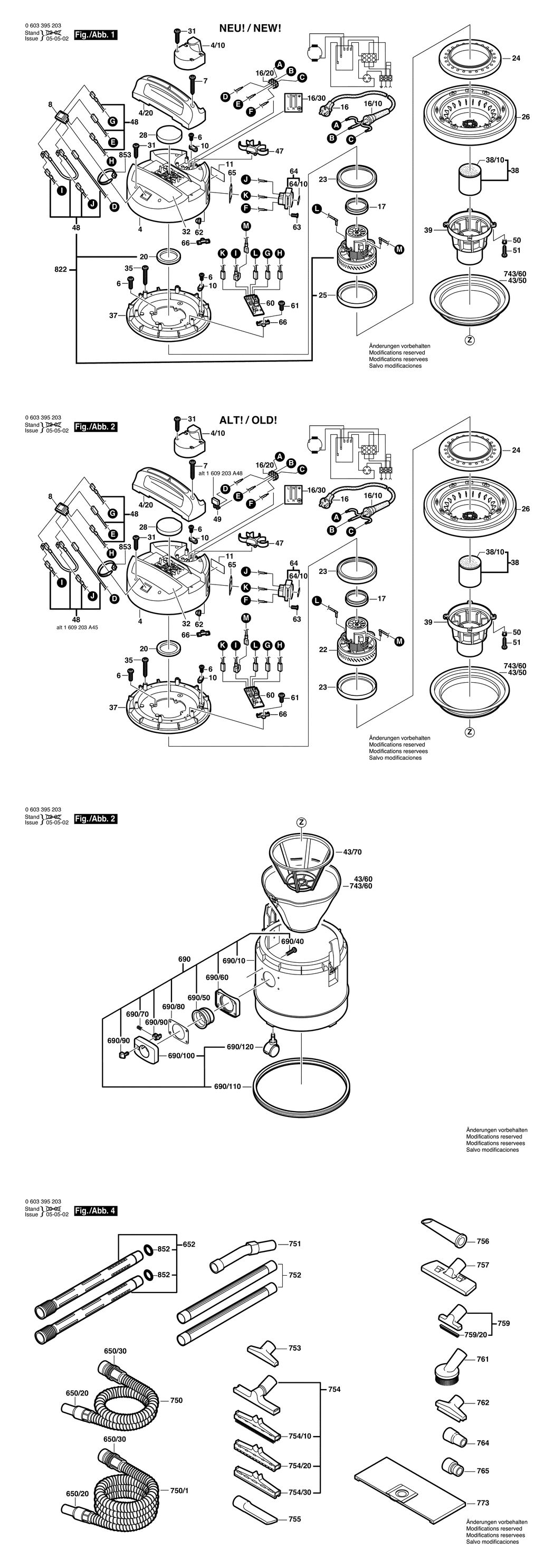 Bosch PAS 12-27 F / 0603395232 / CH 230 Volt Spare Parts