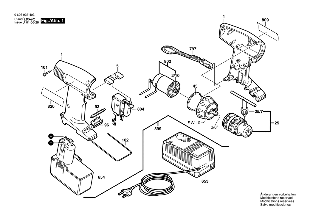 Bosch PSR 14.4 VE / 0603937466 / EU 14.4 Volt Spare Parts