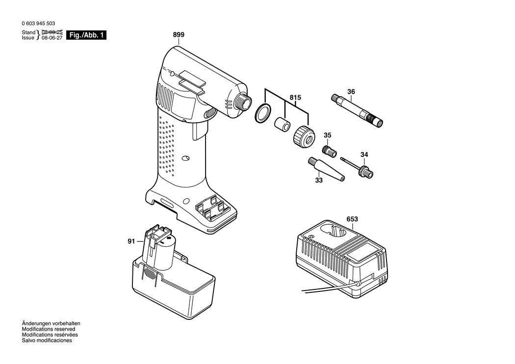 Bosch PAG 12 V / 0603945525 / --- 12 Volt Spare Parts