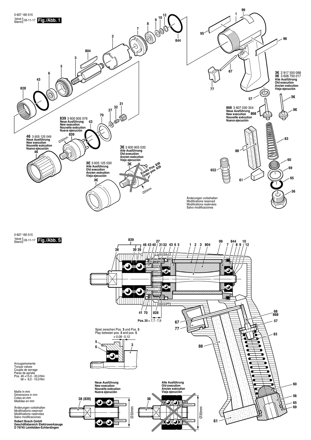 Bosch 320 WATT-SERIE / 0607160515 / --- Spare Parts