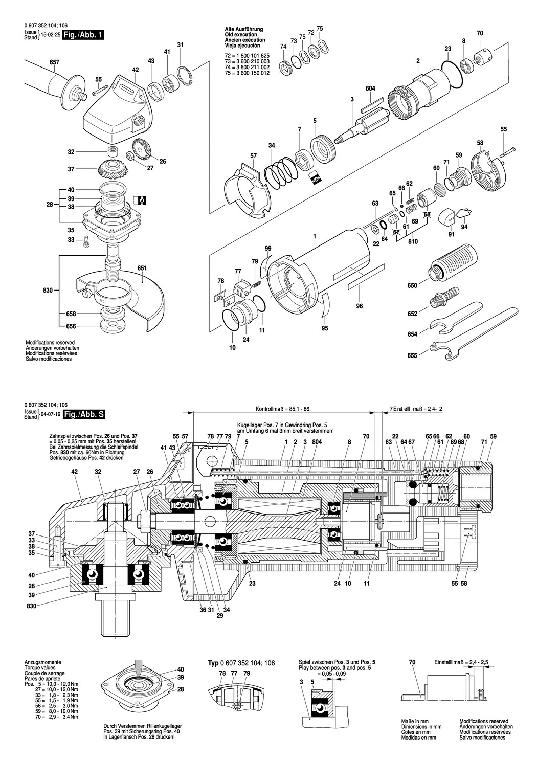 Bosch 550 WATT-SERIE / 0607352104 / --- Spare Parts