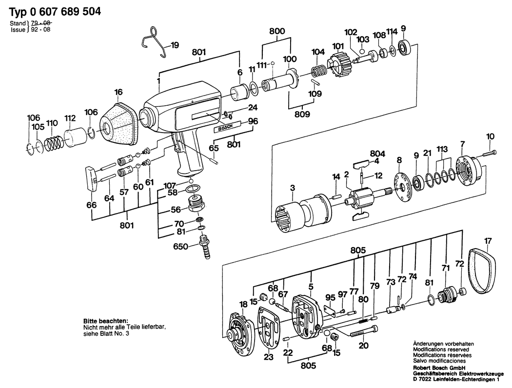 Bosch ---- / 0607689504 / --- Spare Parts