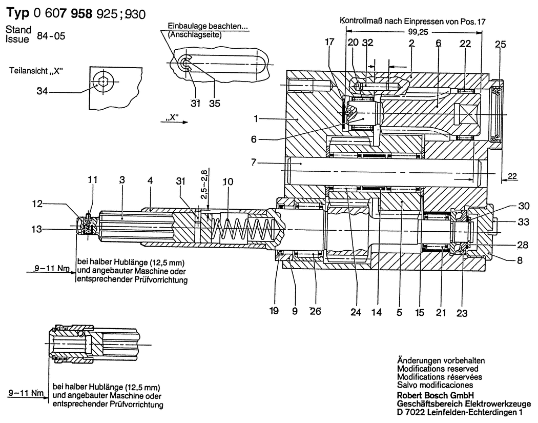 Bosch ---- / 0607958925 / --- Spare Parts