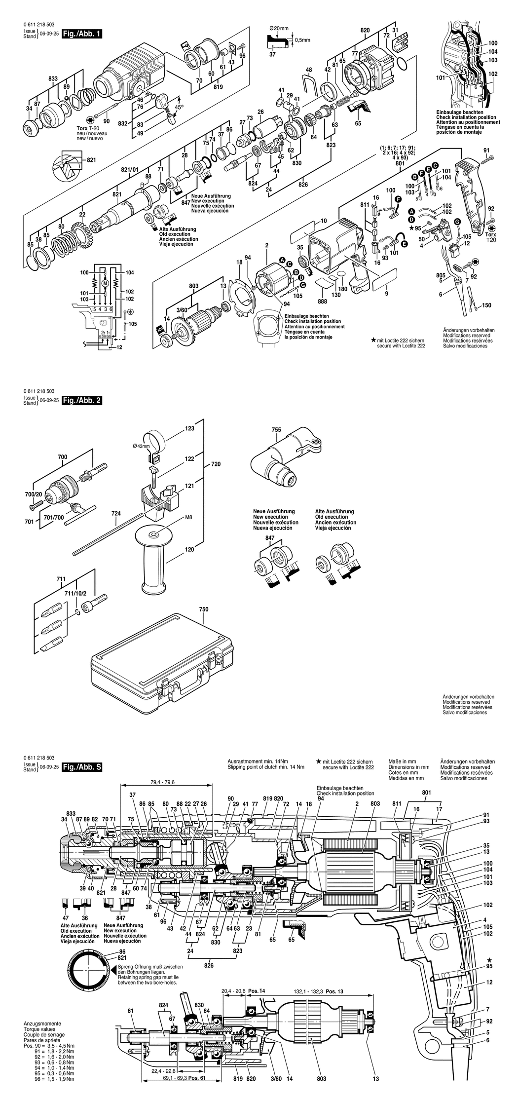 Bosch GBH 2-24 DSR / 0611218563 / EU 230 Volt Spare Parts