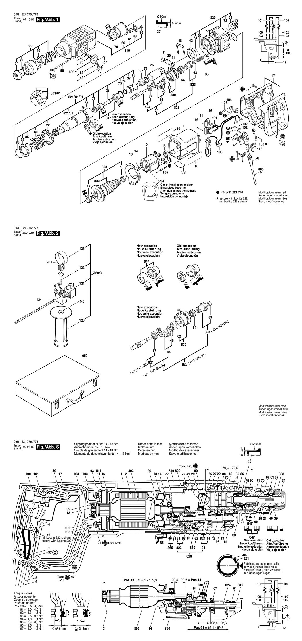 Bosch DD 525 / 0611224776 / EU 230 Volt Spare Parts