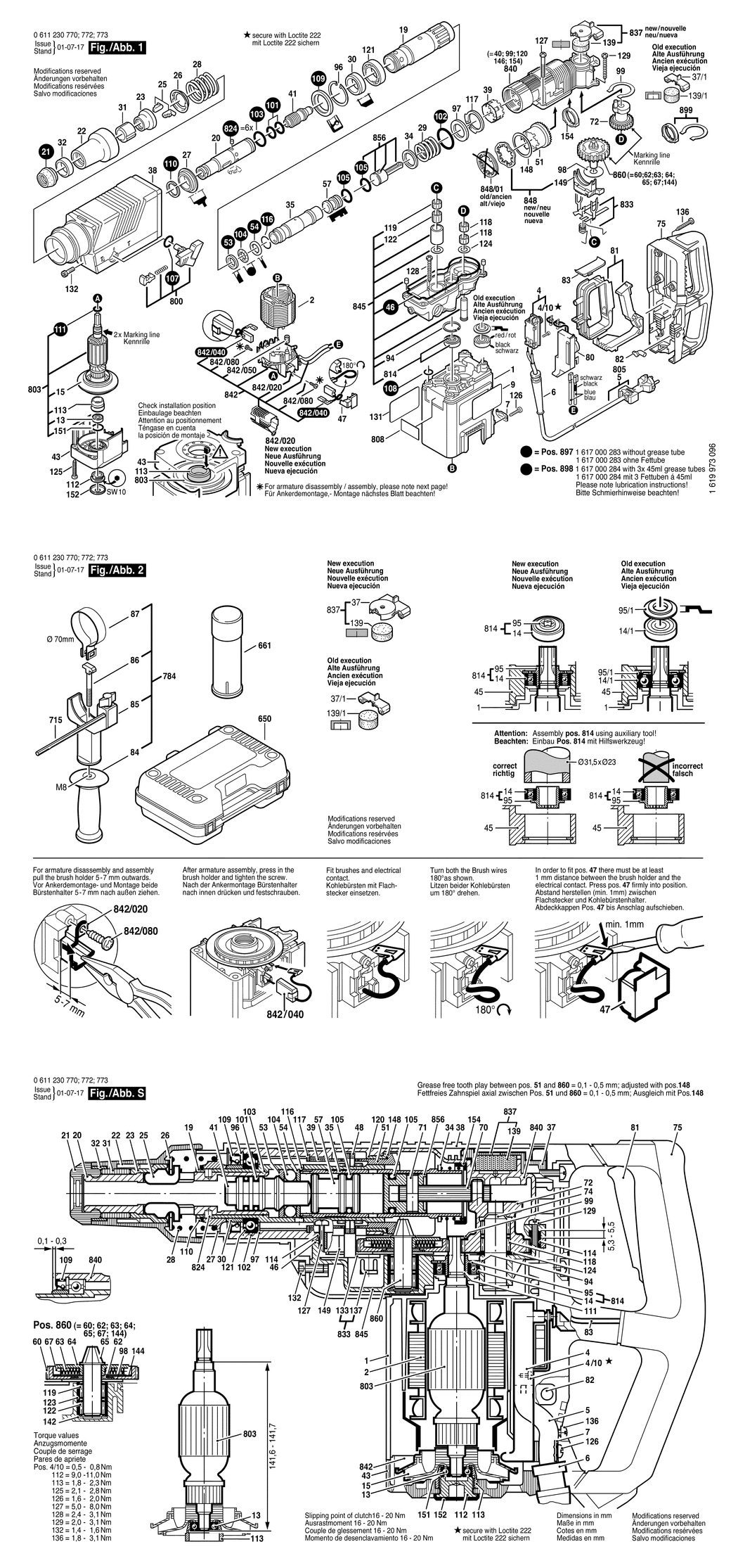 Bosch 355 / 0611230770 / EU 230 Volt Spare Parts