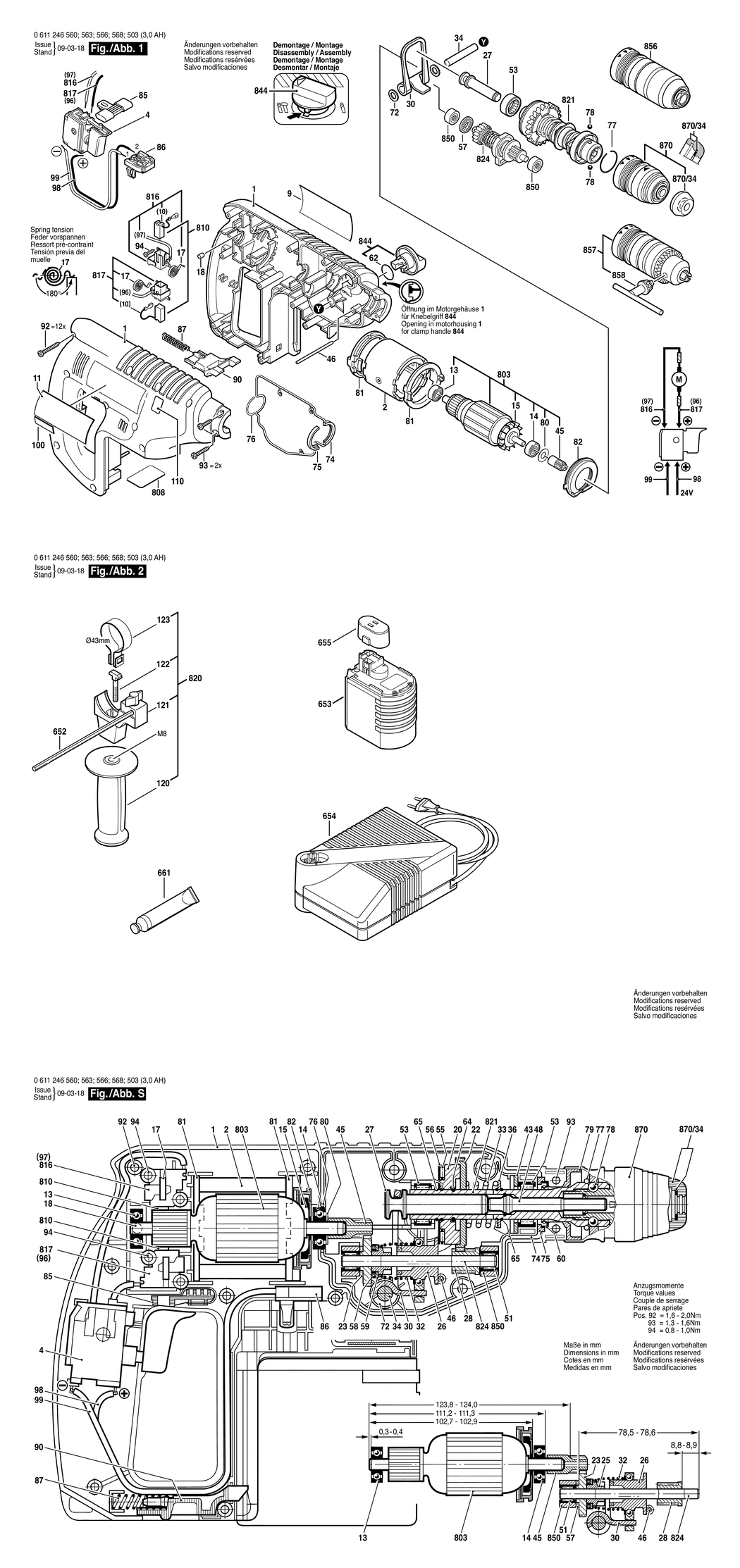 Bosch GBH 24 VFR / 0611246566 / GB 24 Volt Spare Parts