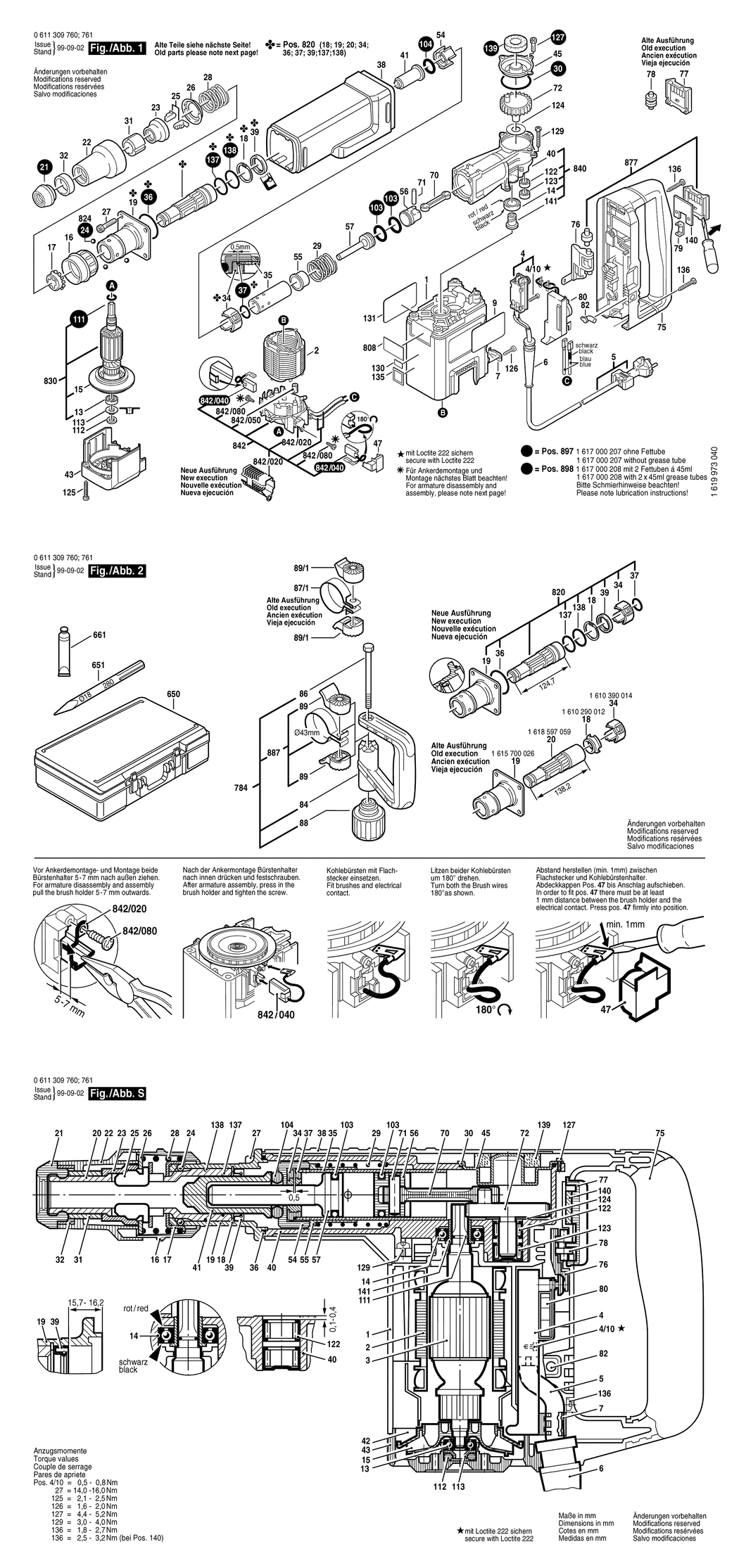 Bosch MH 12 E / 0611309760 / EU 230 Volt Spare Parts