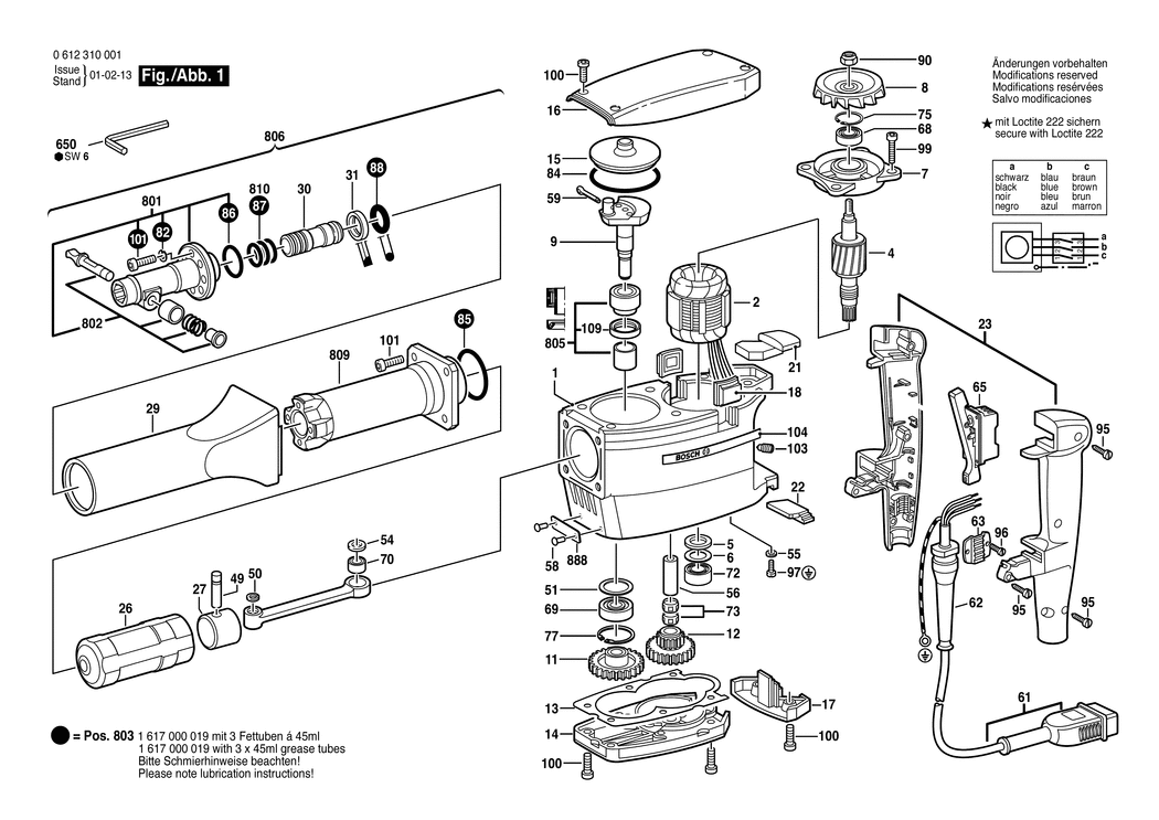 Bosch ---- / 0612310003 / --- 250 Volt Spare Parts
