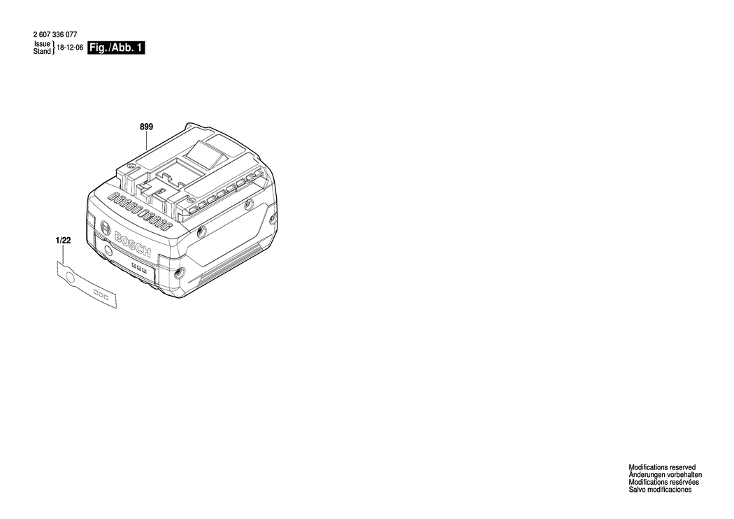 Bosch --- / 2607336223 / --- 14.4 Volt Spare Parts