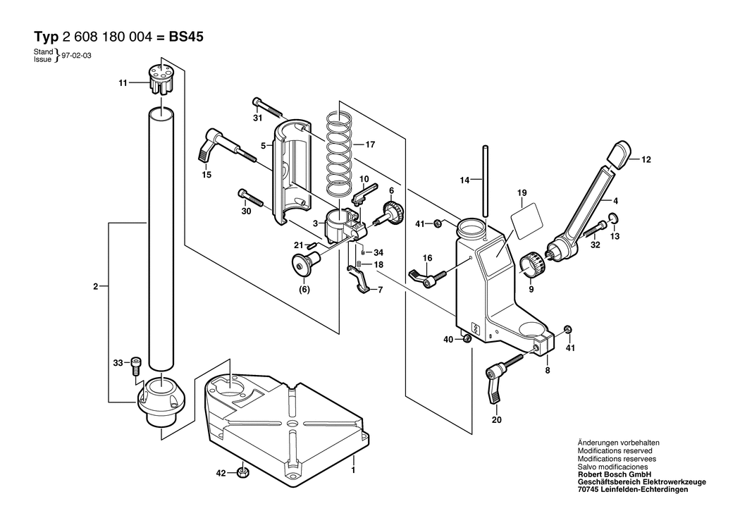 Bosch BS 45 / 2608180004 / --- Spare Parts