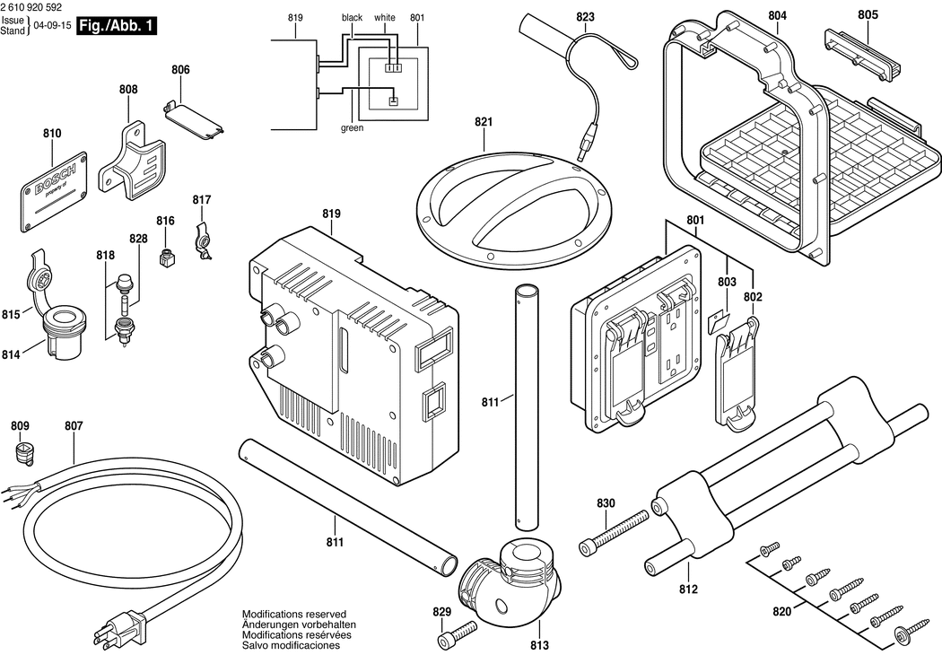 Bosch PB10 / 2610920592 / --- 120 Volt Spare Parts