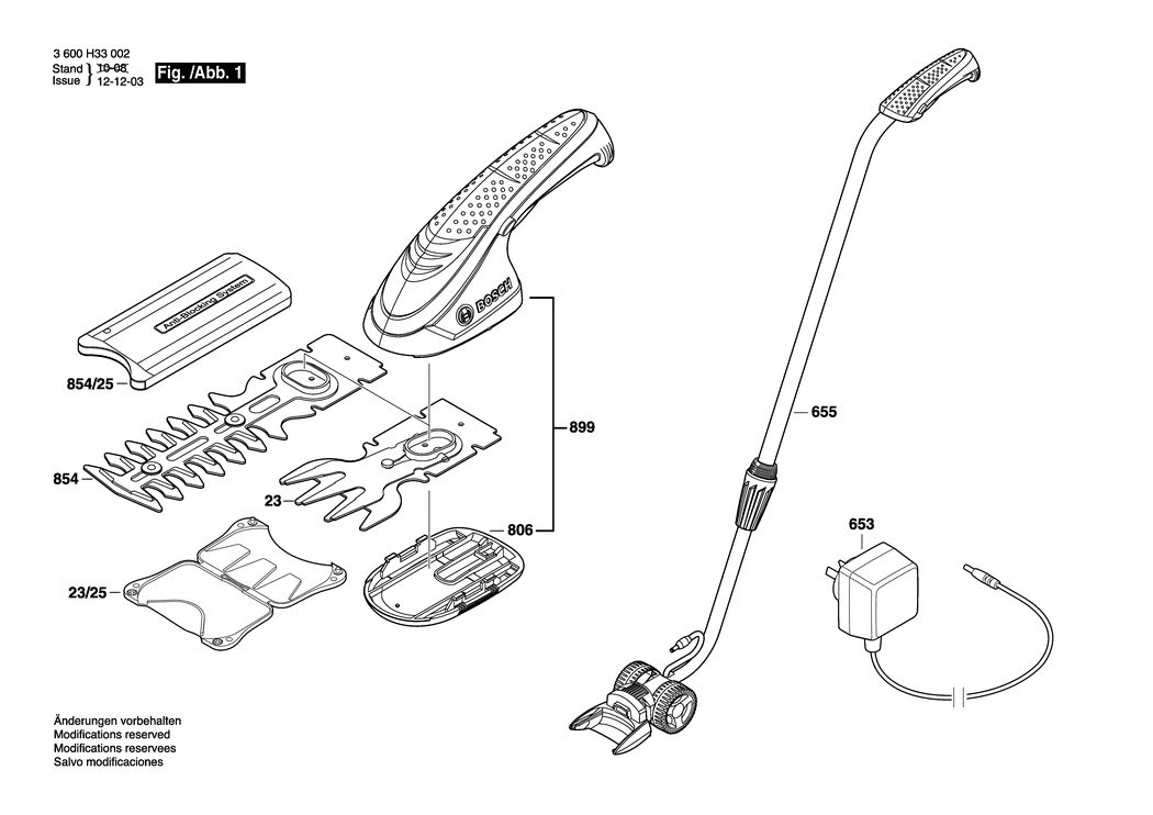 Bosch ISIO / 3600H33002 / EU 3.6 Volt Spare Parts