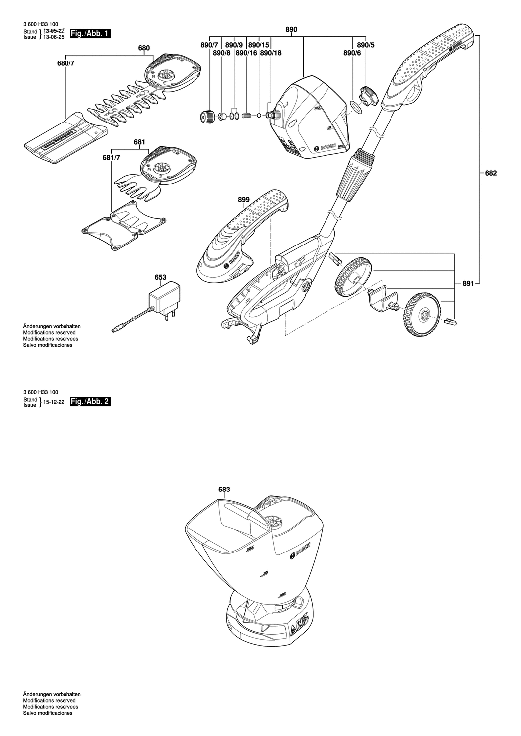 Bosch ISIO / 3600H33100 / EU 3.6 Volt Spare Parts