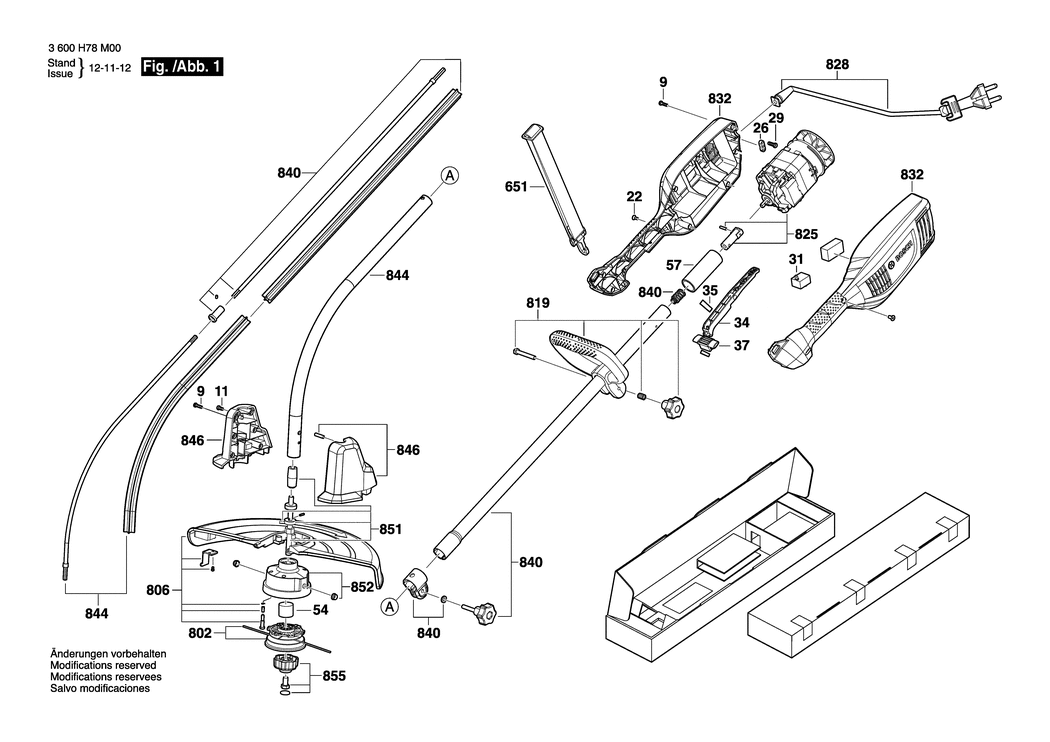 Bosch ART 35 / 3600H78M00 / EU 230 Volt Spare Parts