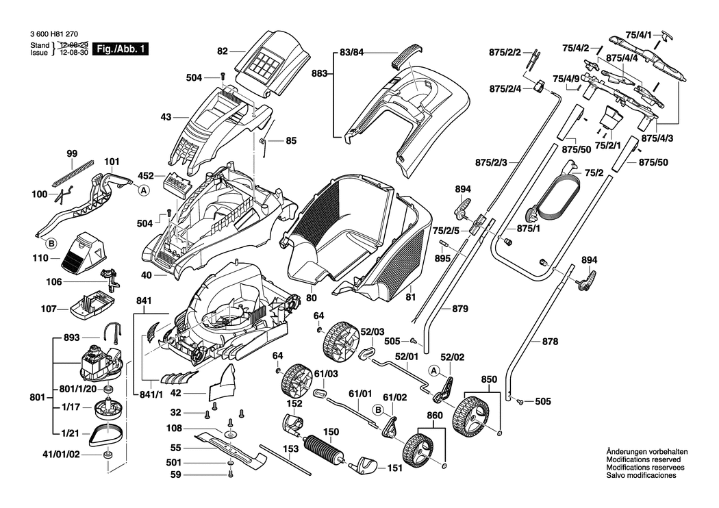 Bosch ROTAK 40 ʎRGOFLEX) / 3600H81270 / --- 230 Volt Spare Parts