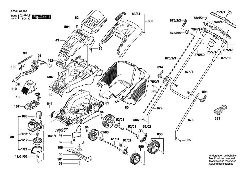 Bosch ROTAK 43 ʎRGOFLEX) / 3600H81340 / --- 240 Volt Spare Parts