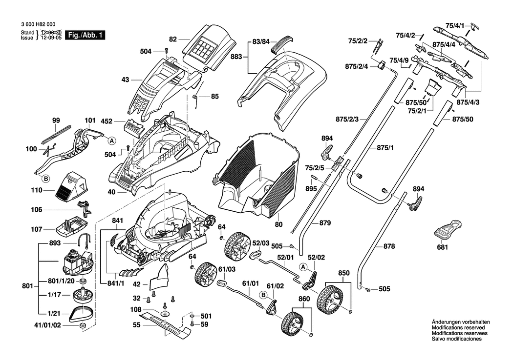 Bosch ROTAK 37 ʎRGOFLEX) / 3600H82130 / --- 230 Volt Spare Parts