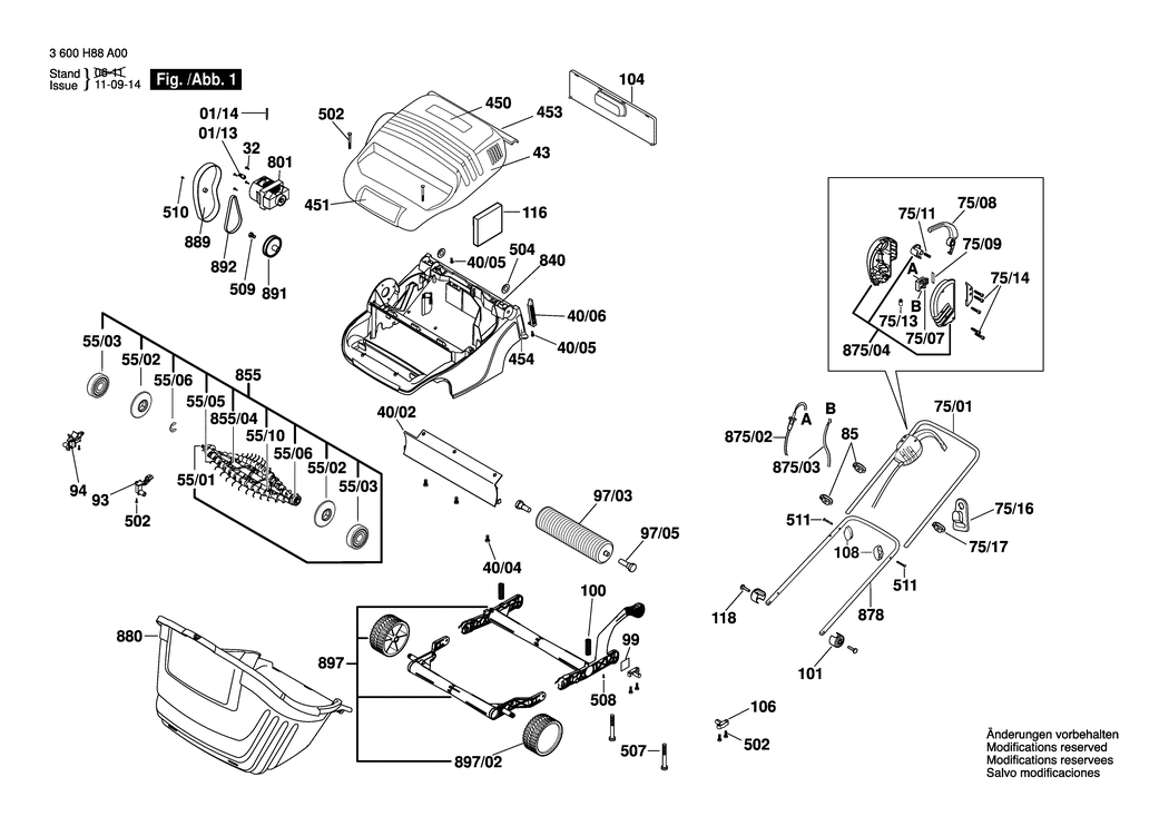 Bosch AMR 32 F / 3600H88A70 / GB 230 Volt Spare Parts