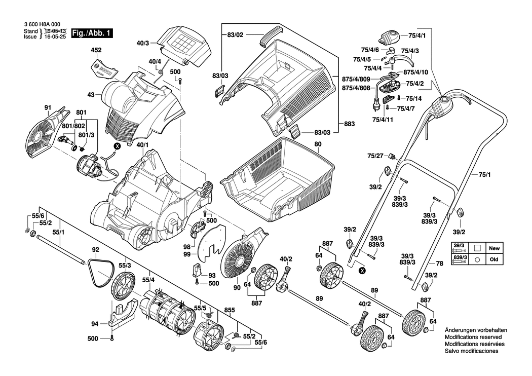 Bosch ALR 900 / 3600H8A030 / CH 230 Volt Spare Parts