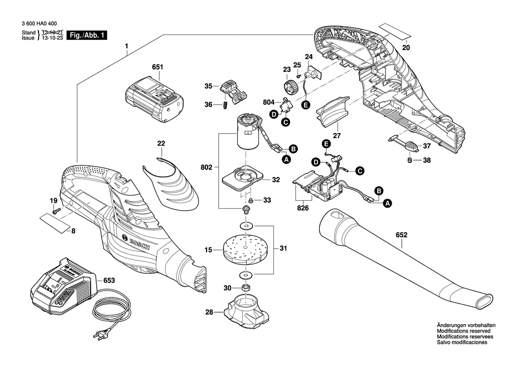 Bosch ALB 36 LI / 3600HA0400 / EU 36 Volt Spare Parts