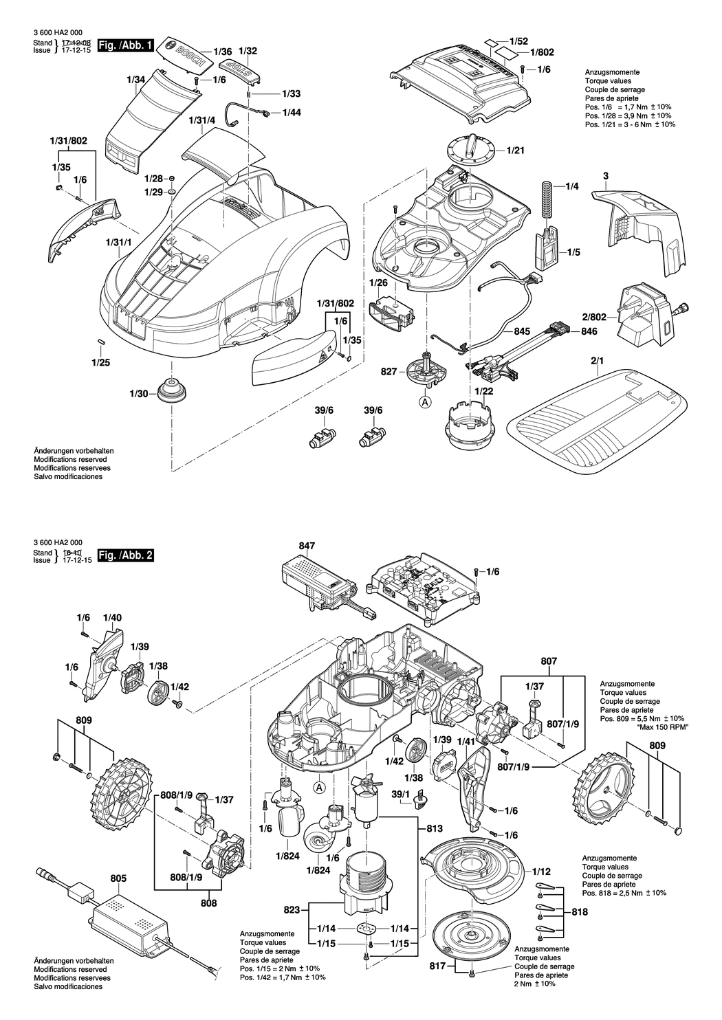 Bosch Indego / 3600HA2000 / --- Spare Parts